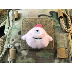 JTG plush patch TwoTooth, lightpink, with velcro on the back
