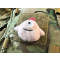 JTG plush patch TwoTooth, lightpink, with velcro on the back