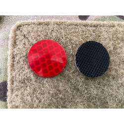JTG GoFlex POINT patch, red glossy, highly reflective, laser cut with Velcro back