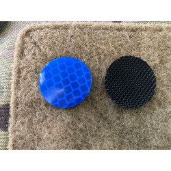 JTG GoFlex POINT patch, blue glossy, highly reflective, laser cut with Velcro back