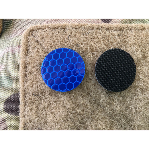 JTG GoFlex POINT patch, blue matte, highly reflective, laser cut with Velcro back