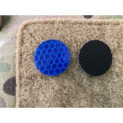 JTG GoFlex POINT patch, blue matte, highly reflective, laser cut with Velcro back