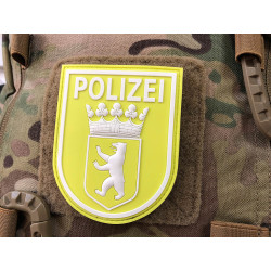 JTG &Auml;rmelabzeichen Polizei Berlin Patch, signalgelb...