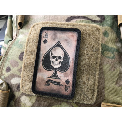 Vintage Ace of Spades Card Patch, Coyote-Black