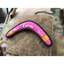 JTG Karma Returns Boomerang Patch, pink / JTG 3D Rubber 