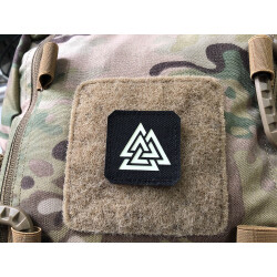 Valknut Lasercut Patch, black-gid, Cordura Lasercut