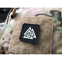 Valknut Lasercut Patch, black-gid, Cordura Lasercut