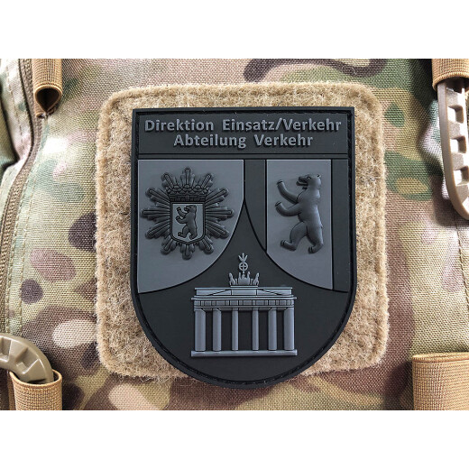 JTG Ärmelabzeichen Dir. Einsatz/ Verkehr, blackops / JTG 3D Rubber Patch