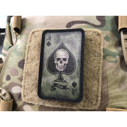 Vintage Ace of Spades Card Patch, Olive-Black