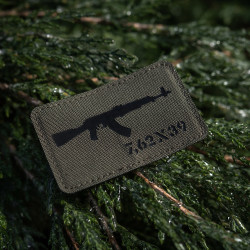 AKM 7,62x39 Lasercut Patch, ranger-green black, Cordura Lasercut