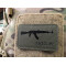 AKM 7,62x39 Lasercut Patch, ranger-green black, Cordura Lasercut