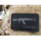 AKM 7,62x39 Lasercut Patch, black grey, Cordura Lasercut