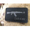 AKM 7,62x39 Lasercut Patch, black grey, Cordura Lasercut