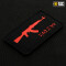 AKM 7,62x39 Lasercut Patch, black red, Cordura Lasercut