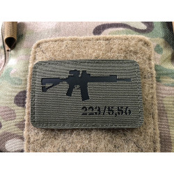 AR-15 223/5,56 Lasercut Patch, ranger-green black,...