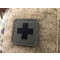 Medic Cross, 45x45 Lasercut Patch, ranger-green black, Cordura Lasercut
