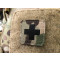 Medic Cross, 45x45mm Lasercut Patch, multicam black, Cordura Lasercut