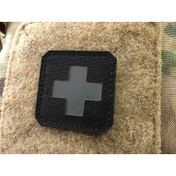 Medic Cross, 45x45mm Lasercut Patch, black grey, Cordura Lasercut