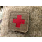 Medic Cross, 45x45mm Lasercut Patch, coyote red, Cordura Lasercut
