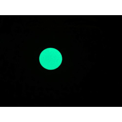 JTG GoGid POINT patch, white, lightgreen afterglow (gid / glow in the dark, laser cut with velcro backside