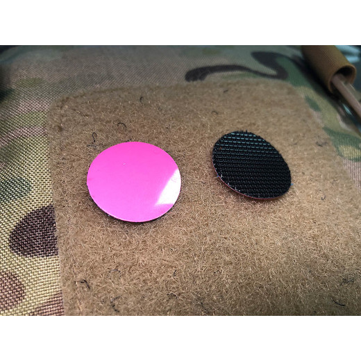 JTG GoGid POINT patch, pink, orange afterglow (gid / glow in the dark, laser cut with velcro backside