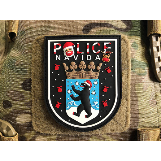 JTG POLICE FELIZ NAVIDAD BLN Patch, limited Edition, JTG 3D Rubber Patch