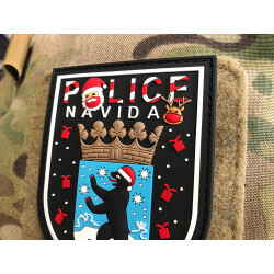 JTG POLICE FELIZ NAVIDAD BLN Patch, limited Edition, JTG 3D Rubber Patch
