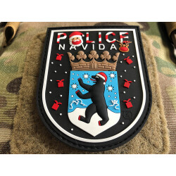 JTG POLICE FELIZ NAVIDAD BLN Patch, limited Edition, JTG 3D Rubber Patch