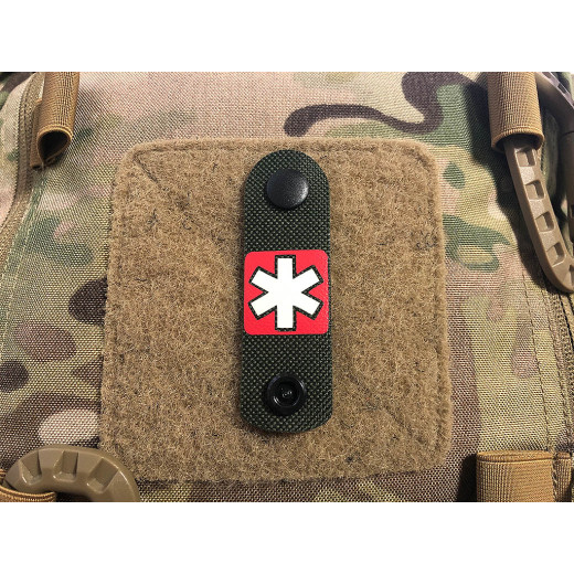 LifeSaver Medic NightStripes, oliv with afterglowing Medic Logo, Version 1