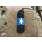 LifeSaver Medic NightStripes, schwarz mit nachleuchtendem Logo, Version 1 blau
