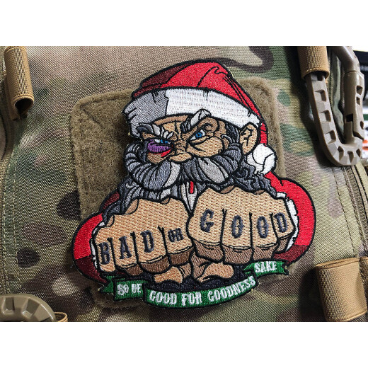 JTG BAD SANTA CHRISTMAS Patch, gestickt, JTG gestickter 3D Patch