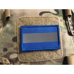 JTG reflector patch, SignalBlue 80 x 50mm, with velcro back