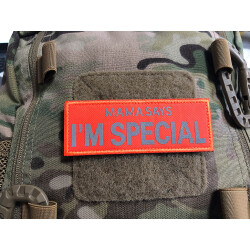 JTG Mama Says I´m Special Reflektorpatch, SignalOrange, 110 x 40mm, mit Klettrückseite