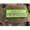 JTG Mama Says I´m Special Reflektorpatch, SignalGelb, 110 x 40mm, mit Klettrückseite