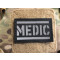 JTG MEDIC laser cut patch, black, reflective MEDIC logo, with velcro backside