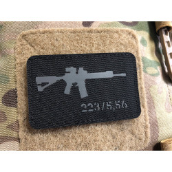 AR-15 223/5,56 Lasercut Patch, black-grey, Cordura Lasercut