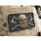 Bearded Skull Patch, coyote, 3d Rubber Patch