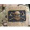 Bearded Skull Patch, coyote, 3d Rubber Patch