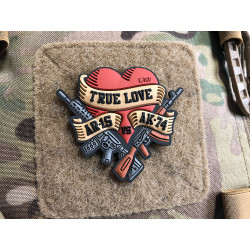 True Love Patch, red, 3d Rubber Patch 