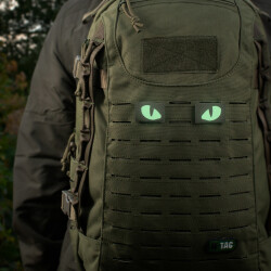 Tiger Eyes, Lasercut Molle Stripes, Set, ranger-green gid afterglow, Cordura Lasercut