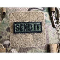 SEND IT Patch, embroidered patch, rangreen black, 3D...