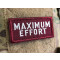MAXIMUM EFFORT Patch, embroidered patch, bordeux white, 3D embroidered patch
