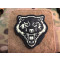 JTG Angry Wolf Head Patch, gid / JTG 3D Rubber Patch