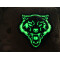 JTG Angry Wolf Head Patch, gid, JTG 3D Rubber Patch
