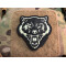 JTG Angry Wolf Head Patch, gid, JTG 3D Rubber Patch