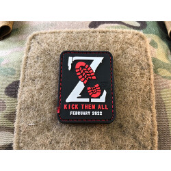 KICK THEM ALL, Statement Patch, blackmedic, JTG 3D Rubber Patch