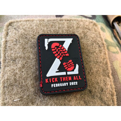 KICK THEM ALL, Statement Patch, blackmedic, JTG 3D Rubber Patch