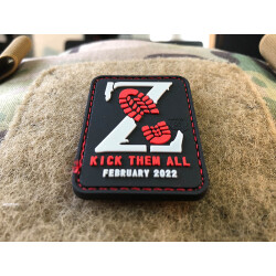 KICK THEM ALL, Statement Patch, blackmedic, JTG 3D Rubber Patch