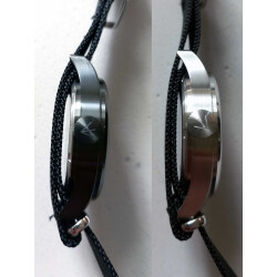 Militäruhr BLACK „WATCH ONE“ by “CS hoch2”, klassische Einsatzuhr, Automatikuhrwerk, schwarz PVD beschichtetes Edelstahlgehäuse, 10 ATM, Sapphirglas, Natoarmband