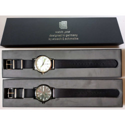 Militäruhr BLACK „WATCH ONE“ by “CS hoch2”, klassische Einsatzuhr, Automatikuhrwerk, schwarz PVD beschichtetes Edelstahlgehäuse, 10 ATM, Sapphirglas, Natoarmband